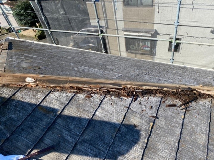 既存棟の撤去と下地の露出