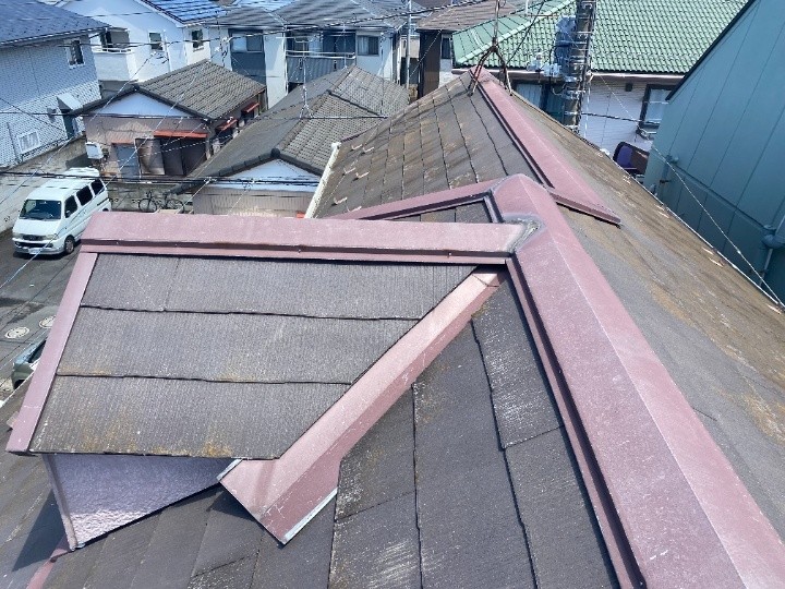 スレート屋根の全体状態