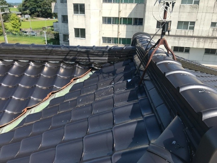 棟と周辺瓦の状態確認