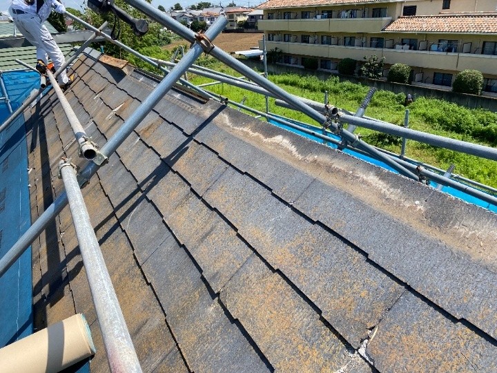 既存屋根材の撤去と下準備