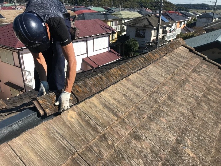 棟瓦の復旧と通りの微調整