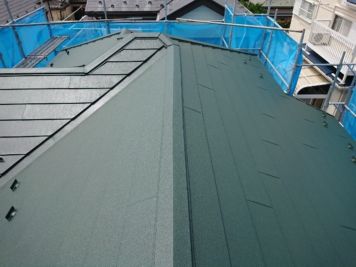 スレート屋根をスーパーガルテクトで葺き替え工事したお住まい