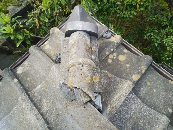 隅棟部分の劣化