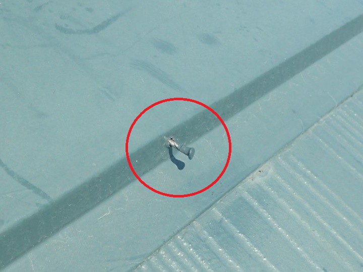 釘の浮きが発生し固定力の低下が進行