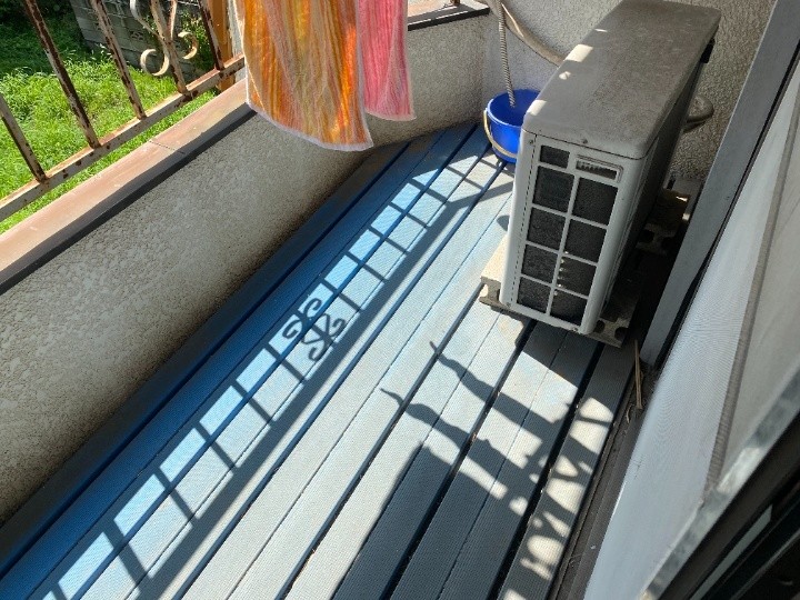 雨漏りしたベランダの施工前