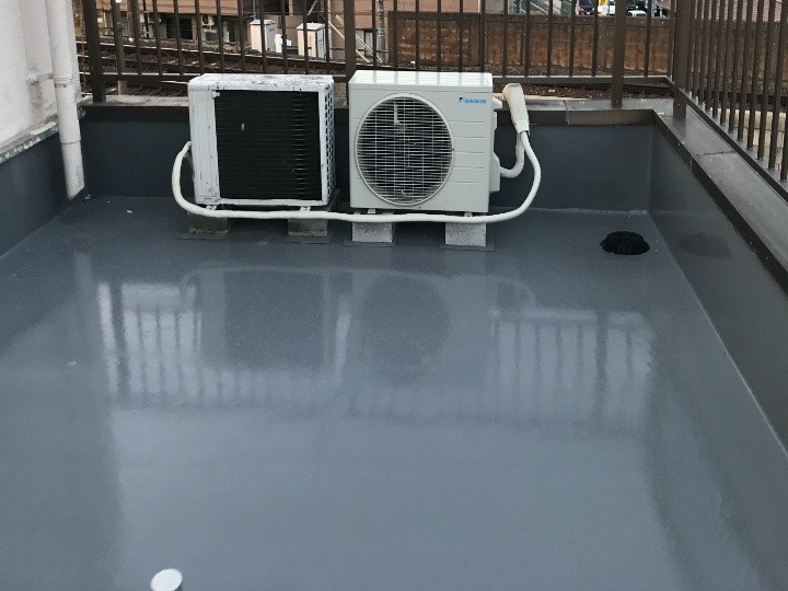 防水工事後の陸屋根屋上