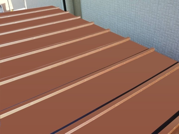 奴葺き金属屋根をガルバリウム鋼板で葺き替え工事したお住まい