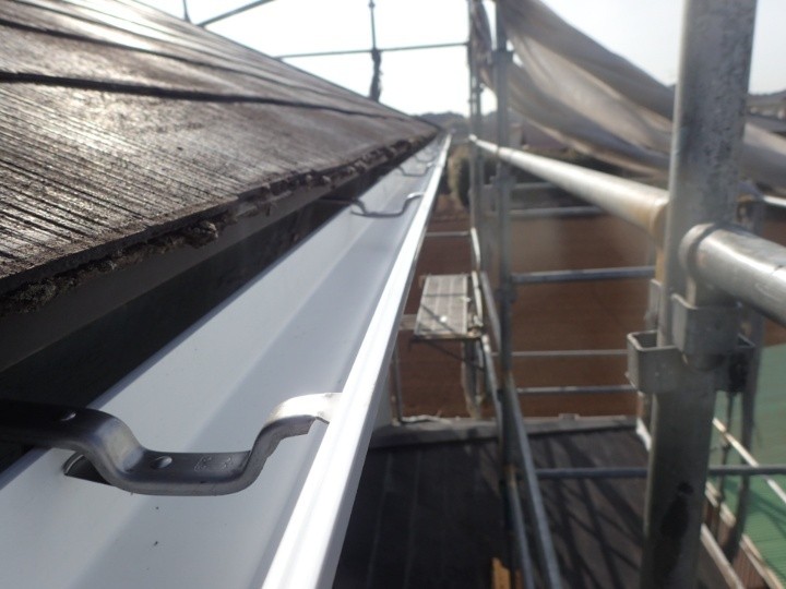 雨樋グンバイDL55に部分交換工事を施工した外観