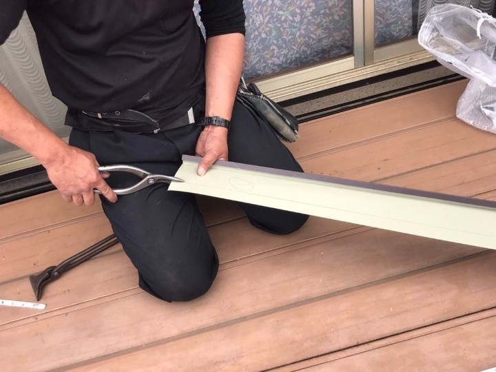 板金材の現地加工とサイズ調整