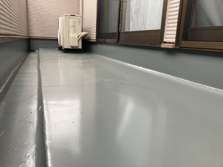 ウレタン防水工事して雨漏り再発防止したベランダ