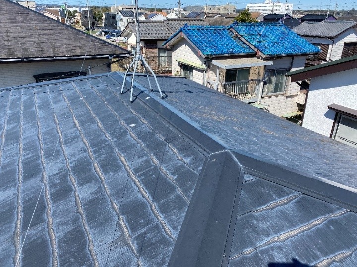 雨漏りしたスレート屋根