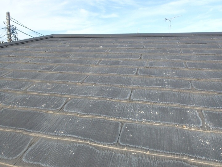 スレート瓦表面の全体的な劣化