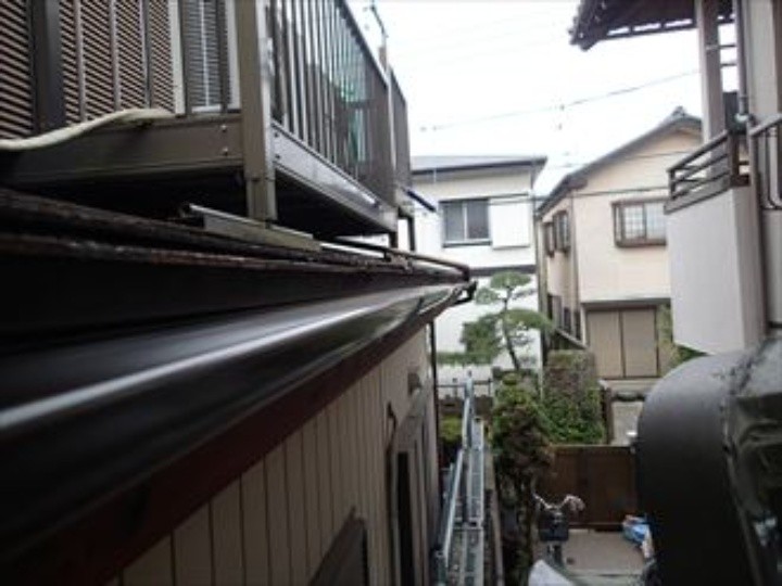 交換工事後の雨樋
