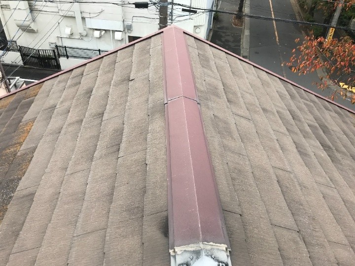 工事前のスレート屋根の状態