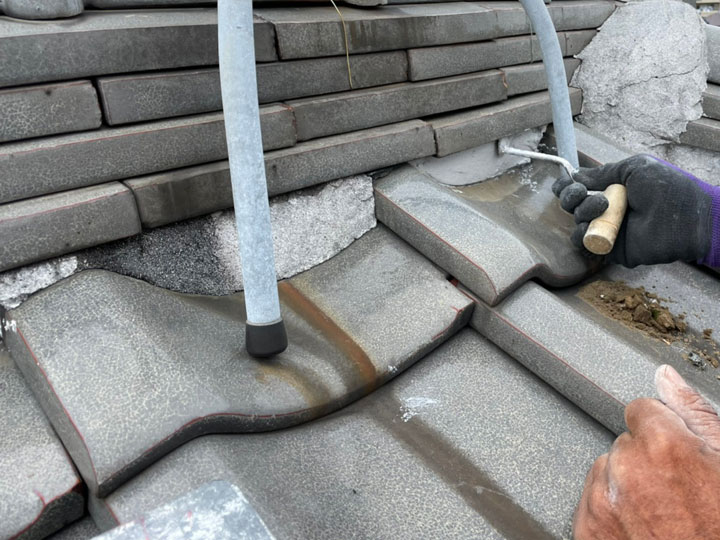 漆喰詰め直し工事