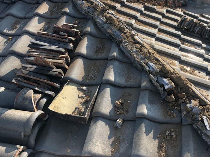 棟瓦取り直し工事