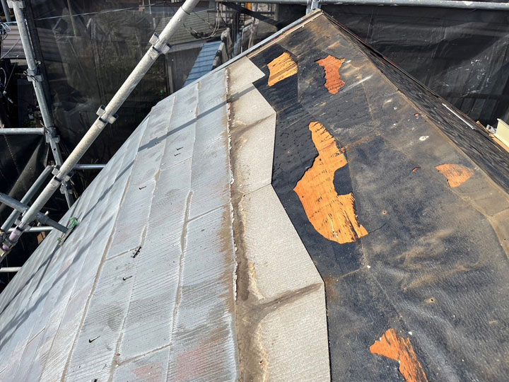 アスベスト含有スレートの葺き替え対応