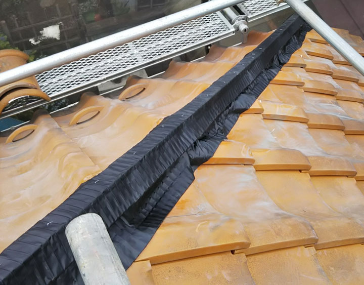 乾式工法の途中