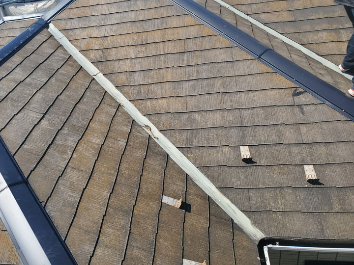 苔が生えた屋根