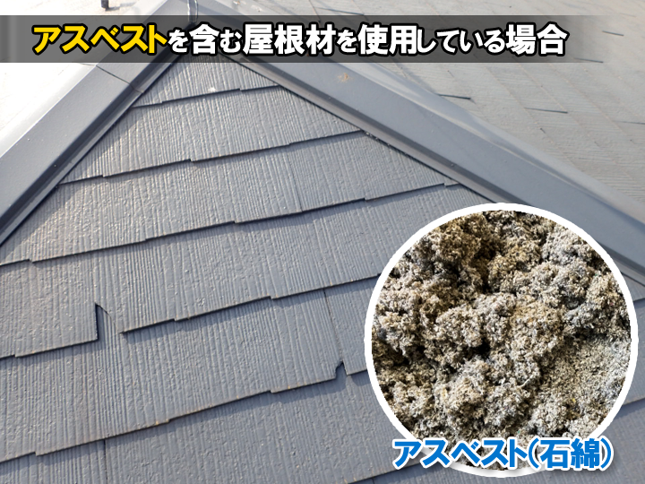 アスベスト含有屋根材を使用している場合