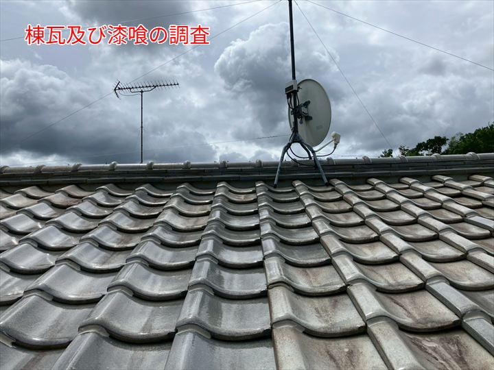 棟瓦および漆喰の調査