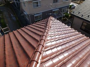 棟瓦倒壊の補修　瓦屋根修繕工事　千葉市花見川区 (1)_R.JPG