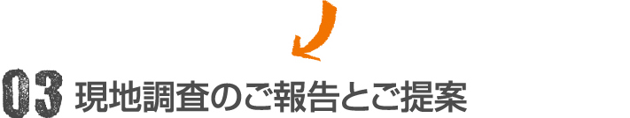 お問合せから完成までの流れ03:現地調査のご報告とご提案